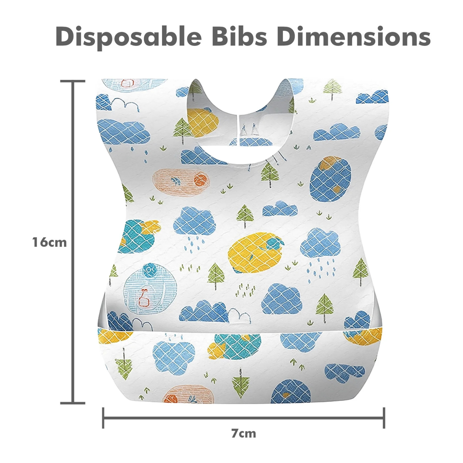 Smile Baby Disposable Baby Soft Travel Bibs – Waterproof, Leak-Proof, Pack of 30 Pieces