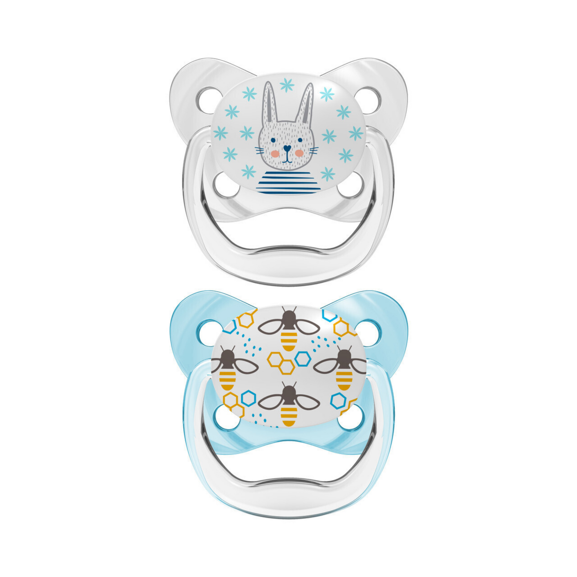 Dr Brown's PreVent Contoured Pacifier Stage 1 BLUE PV12402GBX (0-6m) – 2 pcs
