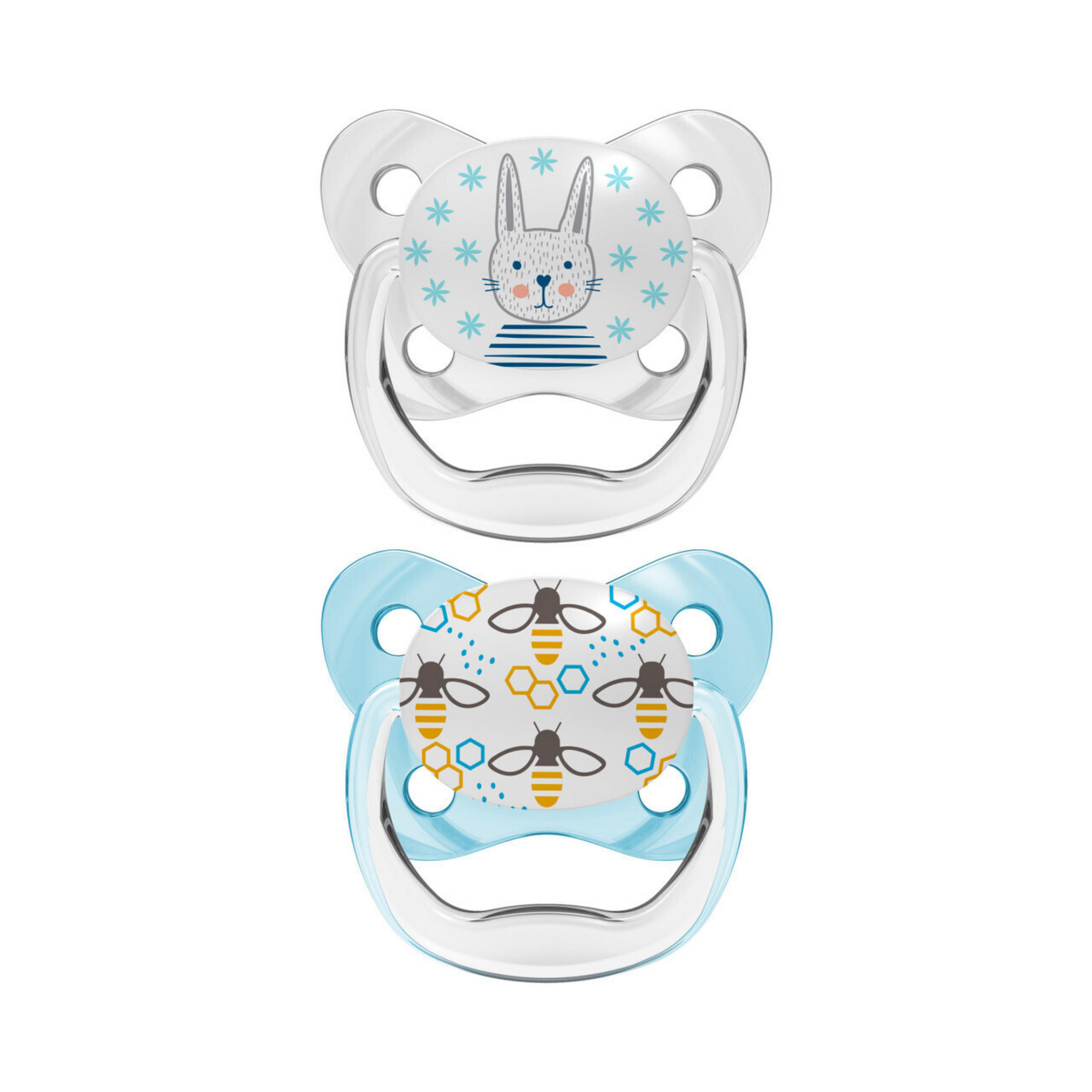 Dr Brown's PreVent Contoured Pacifier Stage 1 BLUE PV12402GBX (0-6m) – 2 pcs