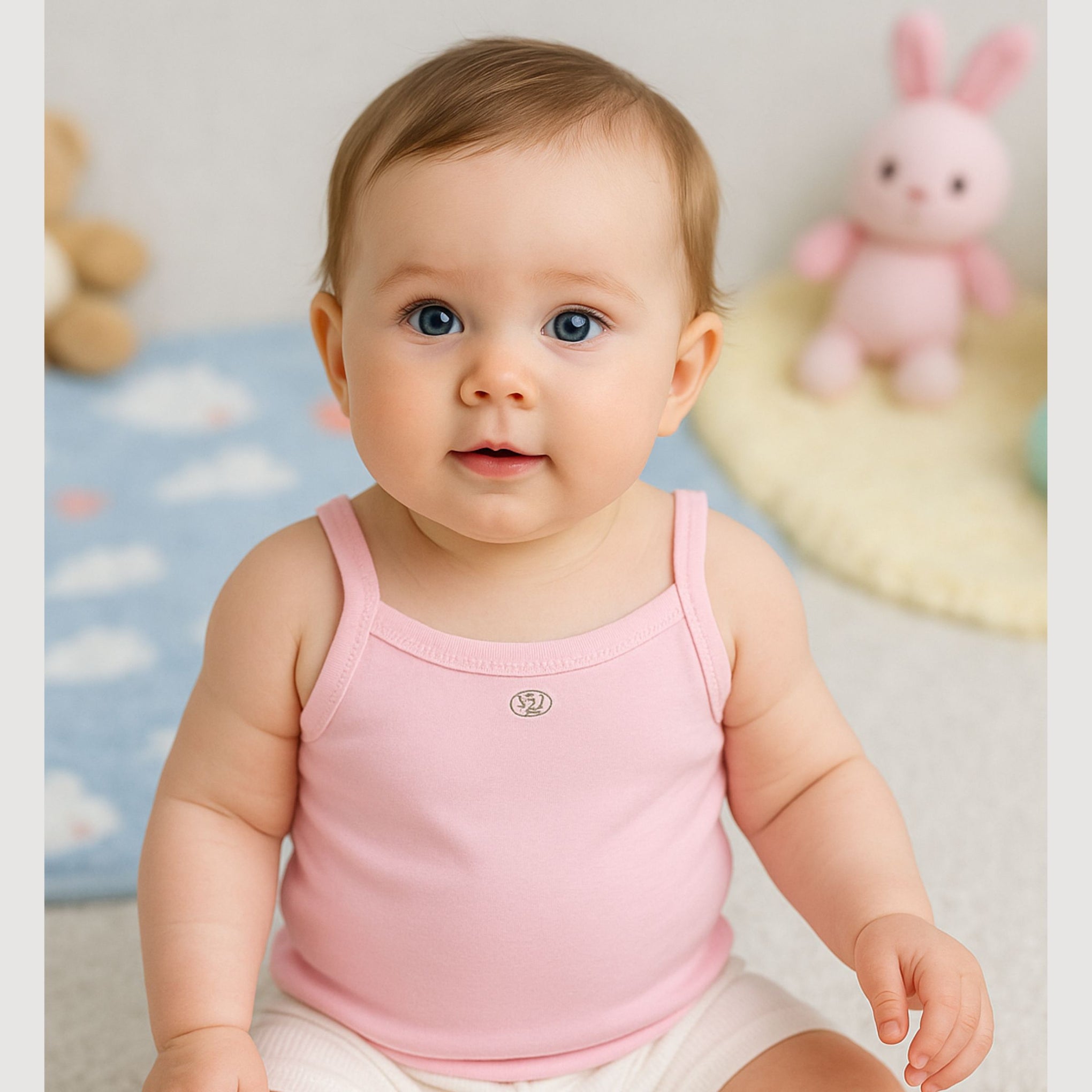 Baby Girls' Cotton Sleeveless Camisole Vest – Ultra Soft, Breathable Innerwear for 2-6 Years | Pack of Any 3
