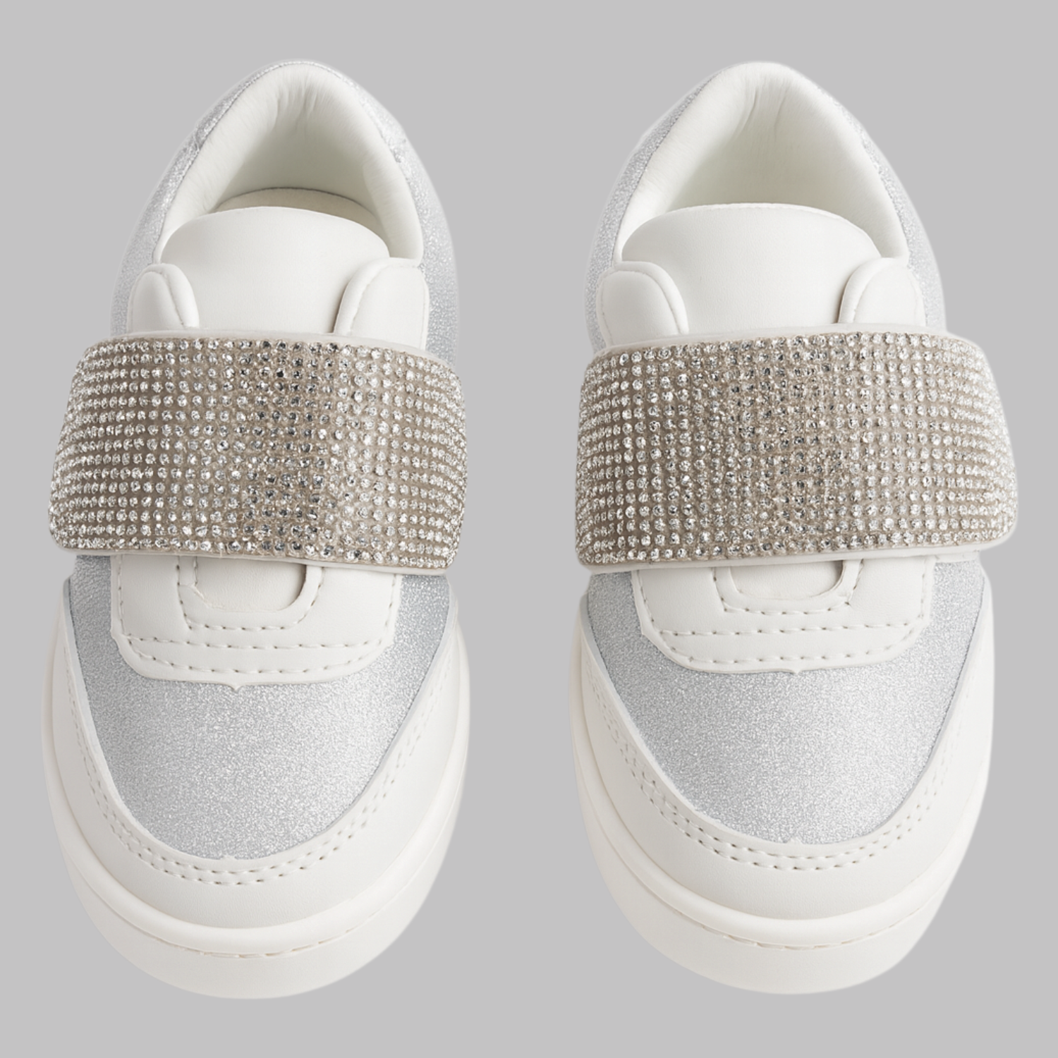 Smile Baby Sparkle Step Sneakers – Pink And Silver Glitter Shine Shoes for Girls (1–8 Years)