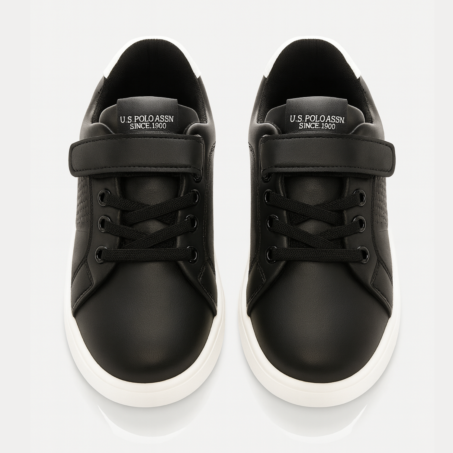 U.S. Polo Assn. Kids Casual Sneakers – Beige And Black Comfort Lace-Up Shoes (1–8 Years)