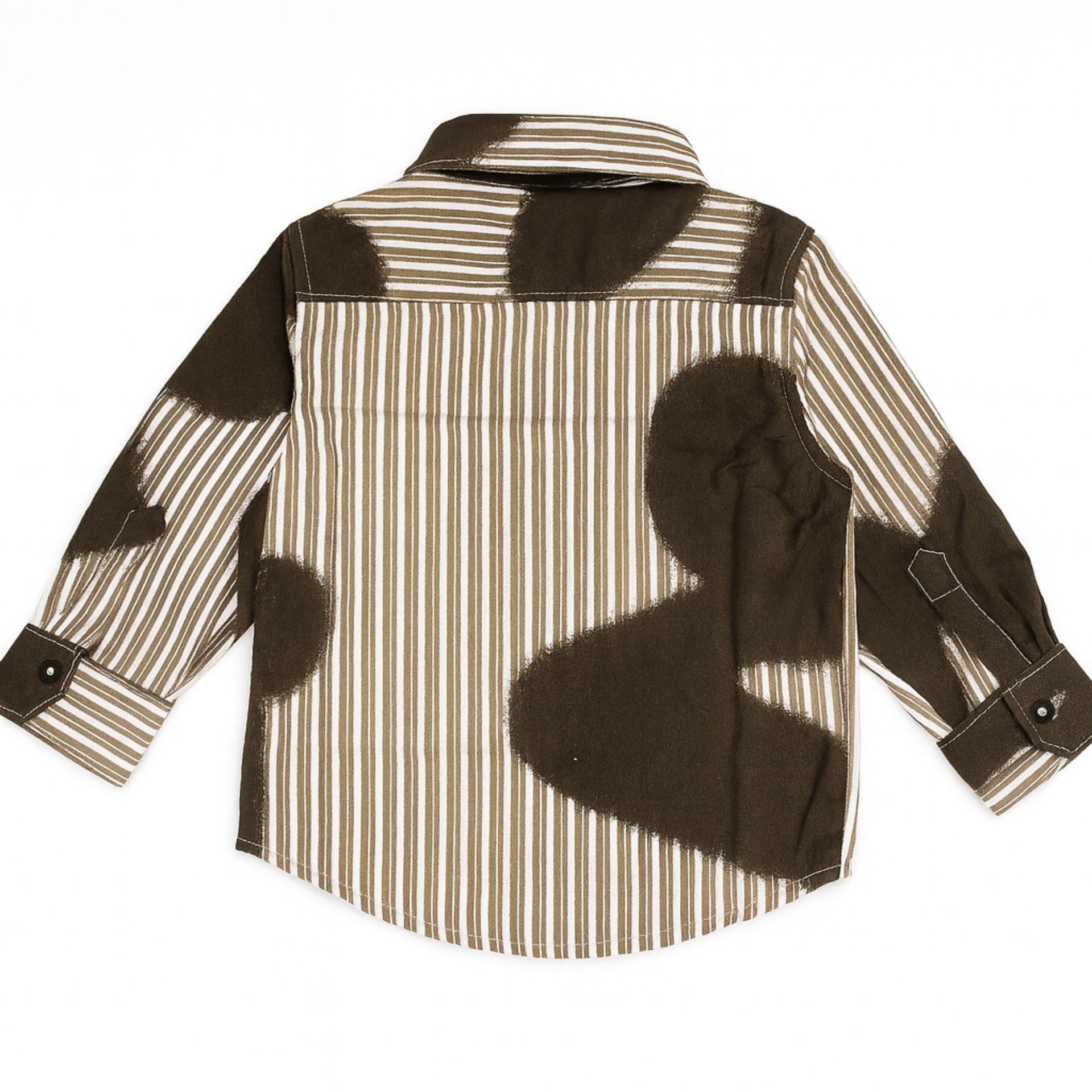 Smile Baby Boys’ Striped Shirt with Unique Contrast Pattern – Ages 18 Months to 10 Years