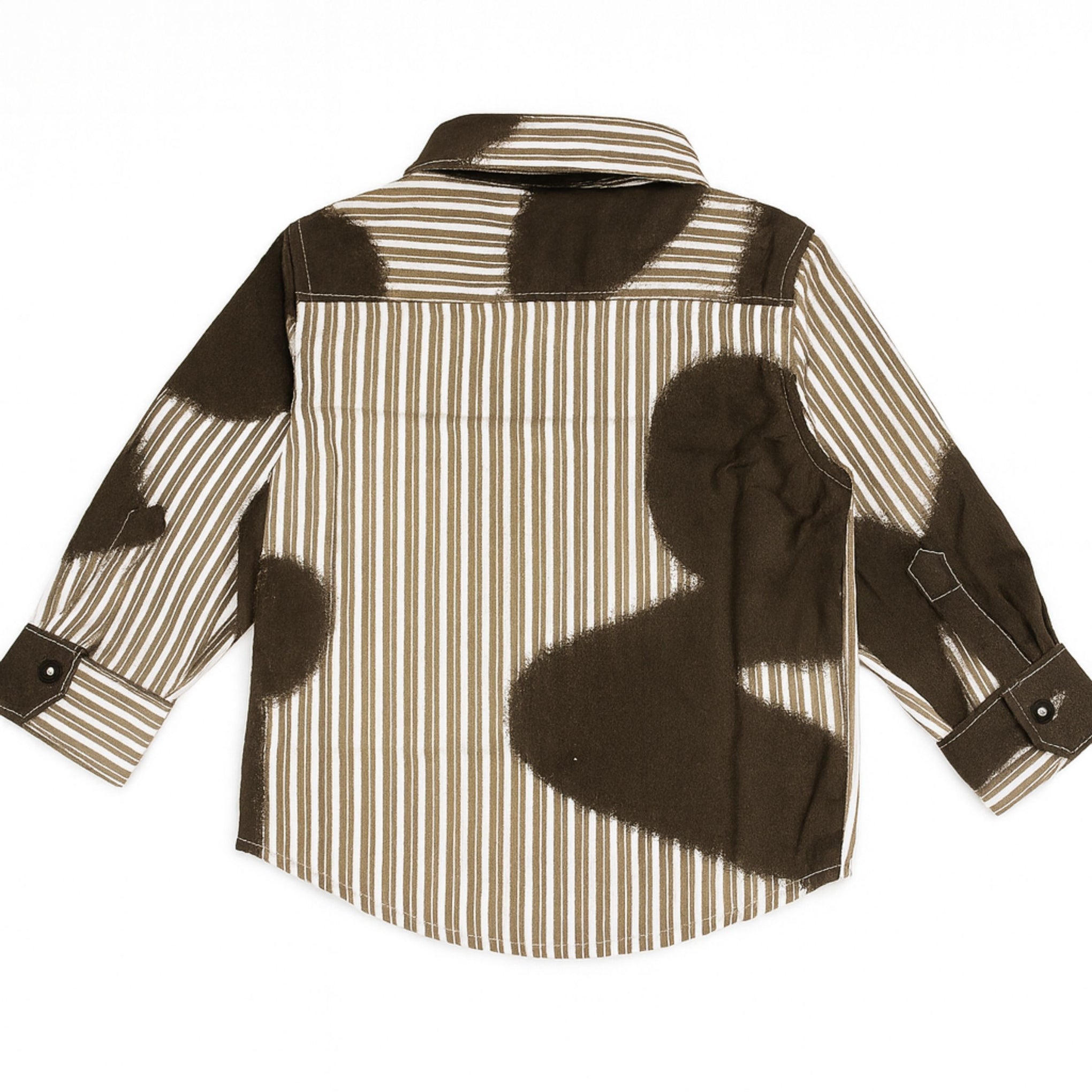 Smile Baby Boys’ Striped Shirt with Unique Contrast Pattern – Ages 18 Months to 10 Years