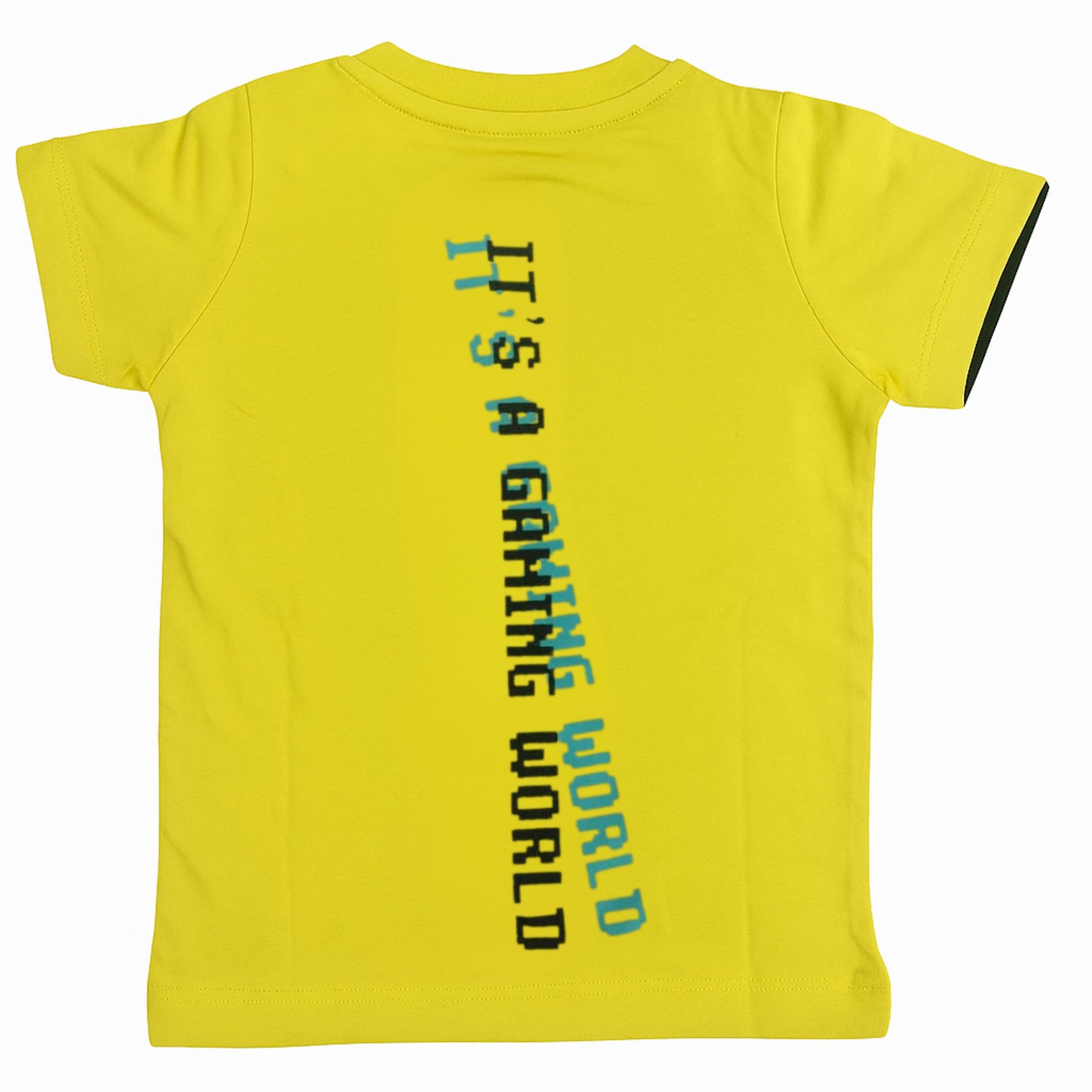 OLLYPOP “Explore My New City” Baby T-Shirt – Soft Cotton Half Sleeve Tee for Boys (6–12M) – Sponge Bob Yellow & Black