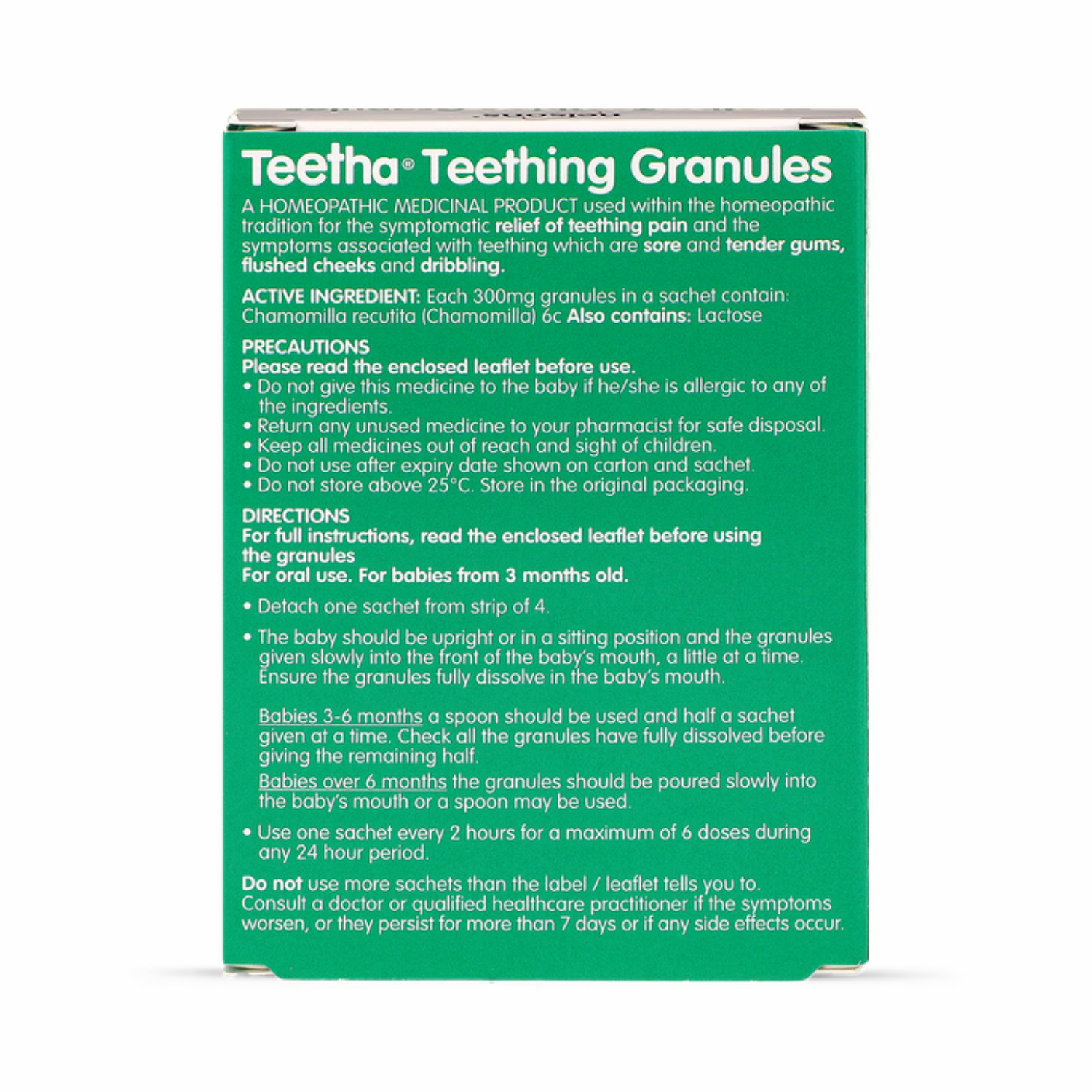 Nelsons Teetha Teething Granules (Chamomilla 6c) – Teething Relief for Babies, 24 Sachets