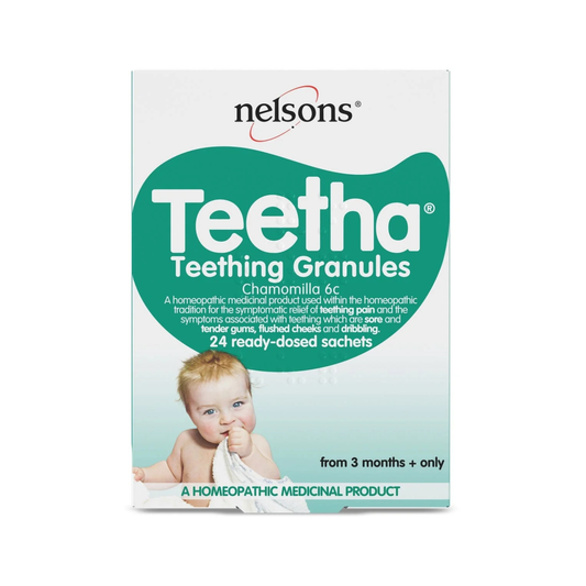 Nelsons Teetha Teething Granules (Chamomilla 6c) – Teething Relief for Babies, 24 Sachets