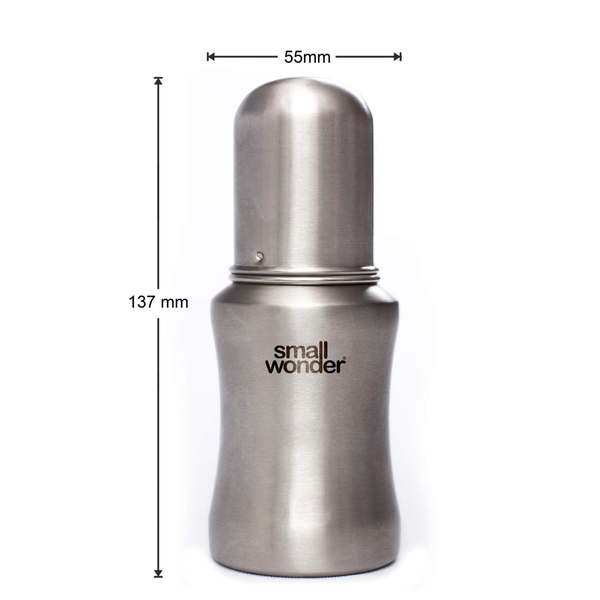 Small Wonder Stainless Steel Baby Feeding Bottle 140 ml & 240ml , Pack of 1