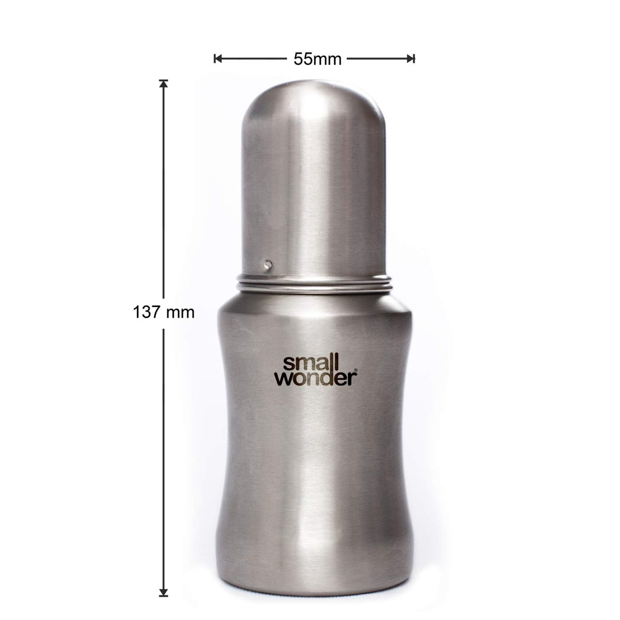 Small Wonder Stainless Steel Baby Feeding Bottle 140 ml & 240ml , Pack of 1
