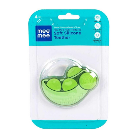 Multi-Textured Soft Silicone Teether | Bpa Free | Food Grade Silicone | Teething Toys For Babies And Infants | Suitable For Molar Teeth And Gums | (Green,3 Months +)