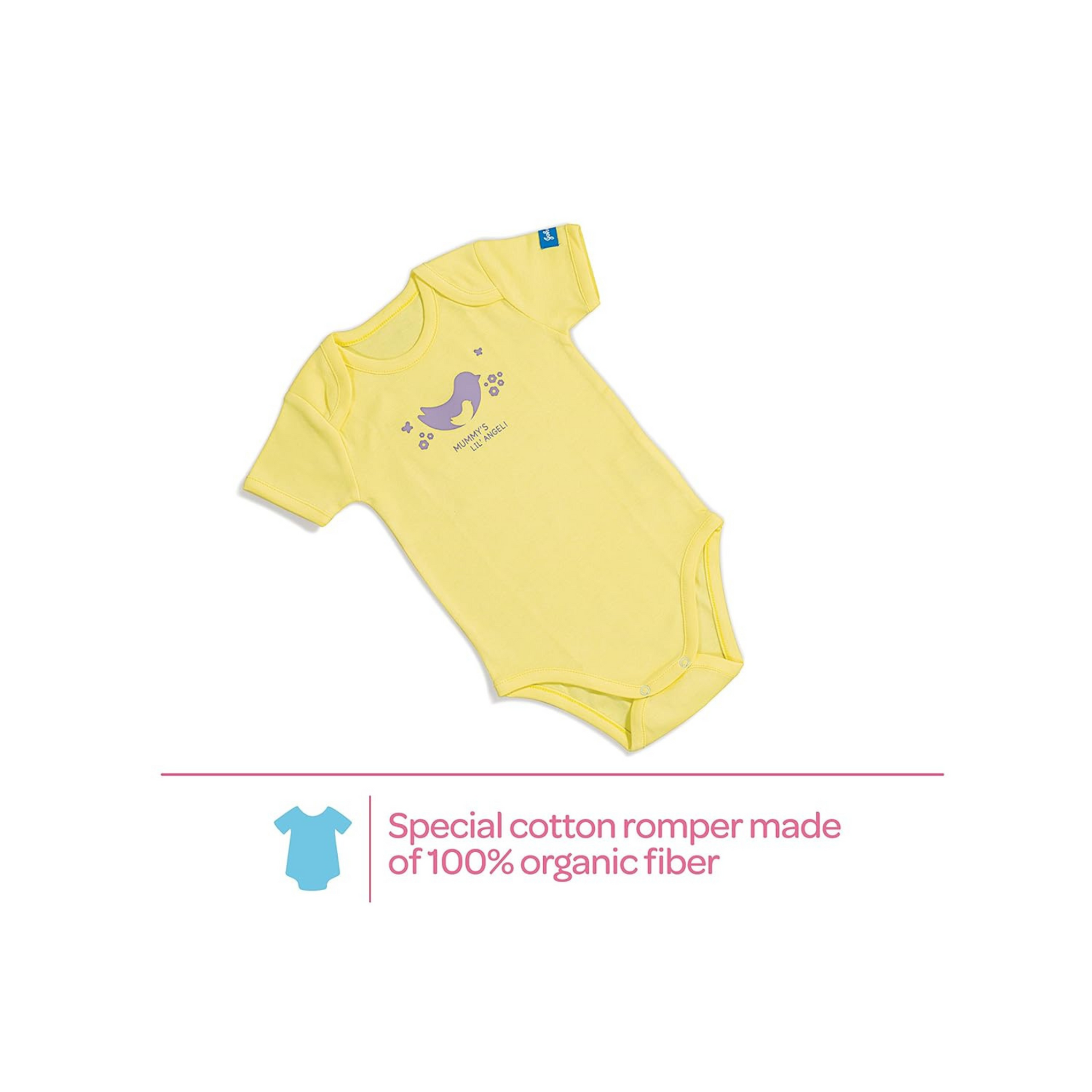 JOHNSON’S® Baby Care Collection with Organic Cotton Baby Romper and Baby Milestone Book (10 Gift Items, Pink)