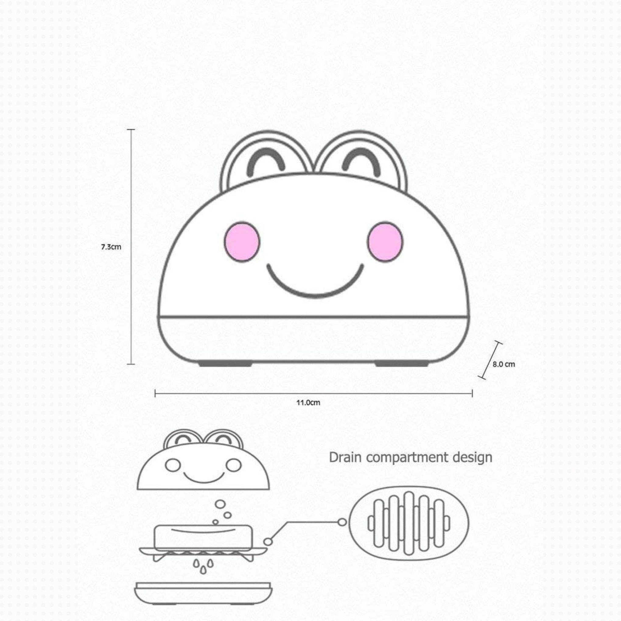 Smile Baby Cartoon Soap Case Bathtub Soap Box, Soap Dish Holder for Kids, Bathroom Soap Stand (Yellow)