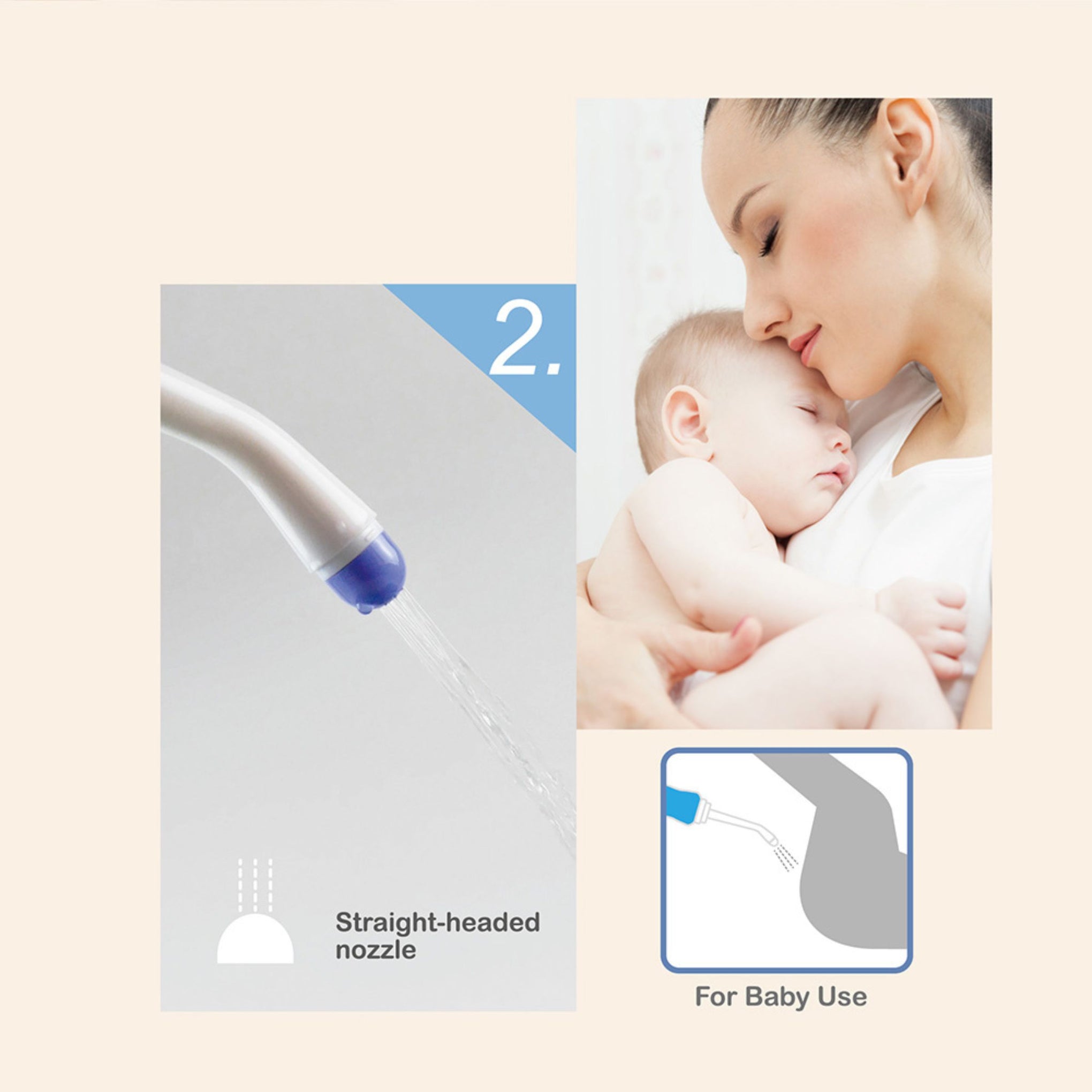 Farlin Peri Bottle for Postpartum & Baby Care | Gentle Spray, Dual Nozzles, Food-Grade PP | Mother’s Daily Helper