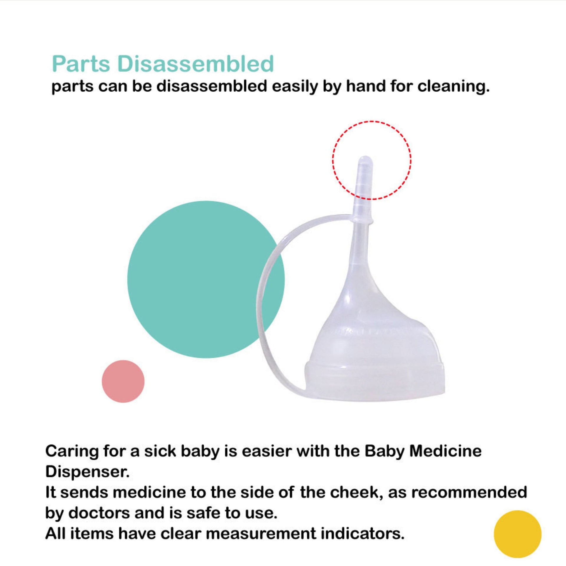 Farlin Doctor J. Baby Medicine Dispenser with Feeding Cups (1 Dispenser + 6 Cups) – Safe, Accurate & Easy Medicine Feeding for Babies (0+ Months)