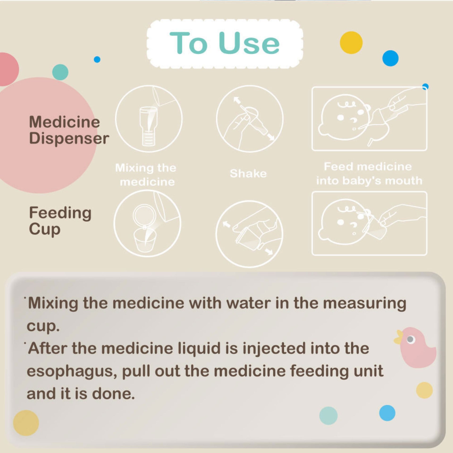 Farlin Doctor J. Baby Medicine Dispenser with Feeding Cups (1 Dispenser + 6 Cups) – Safe, Accurate & Easy Medicine Feeding for Babies (0+ Months)