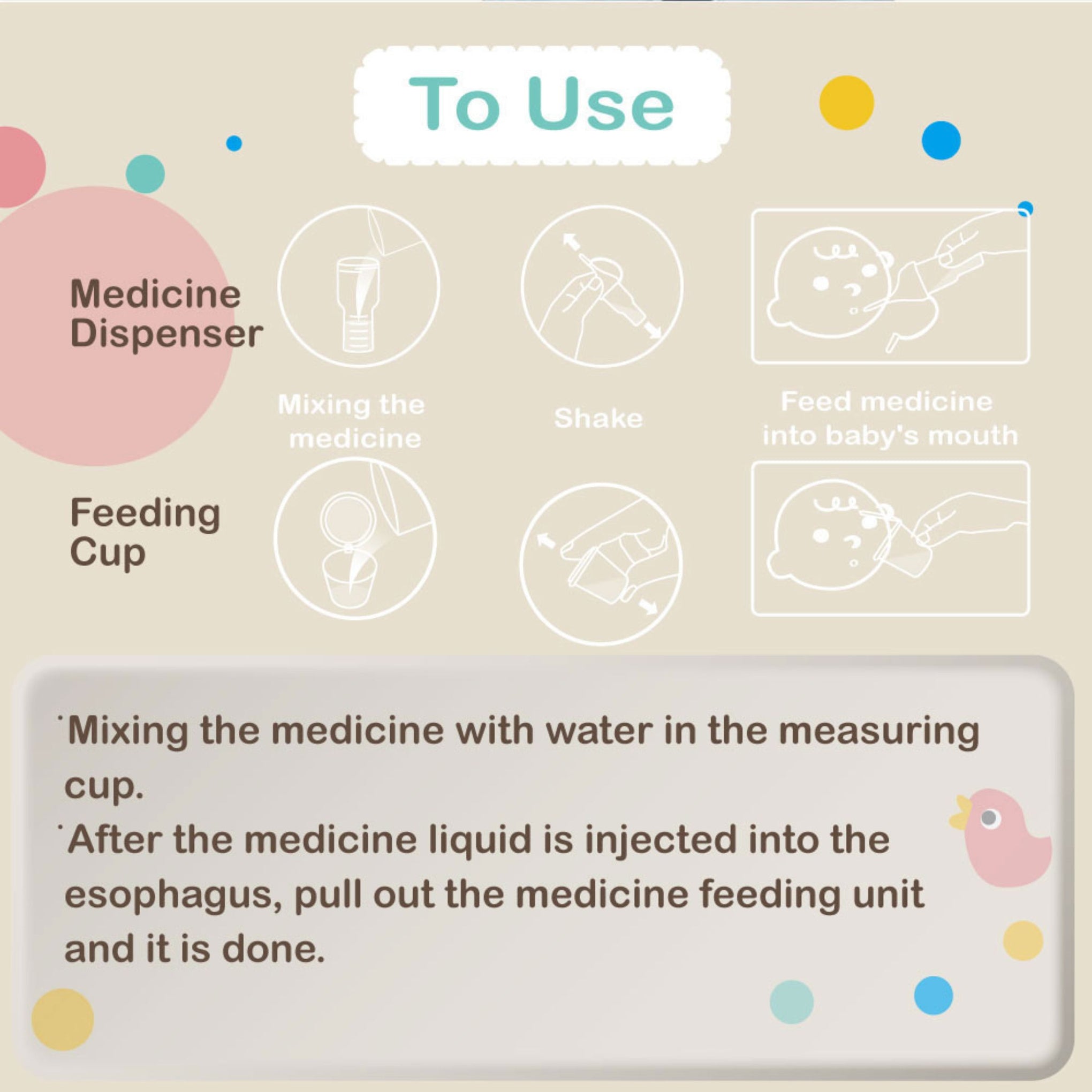 Farlin Doctor J. Baby Medicine Dispenser with Feeding Cups (1 Dispenser + 6 Cups) – Safe, Accurate & Easy Medicine Feeding for Babies (0+ Months)