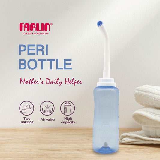 Farlin Peri Bottle for Postpartum & Baby Care | Gentle Spray, Dual Nozzles, Food-Grade PP | Mother’s Daily Helper