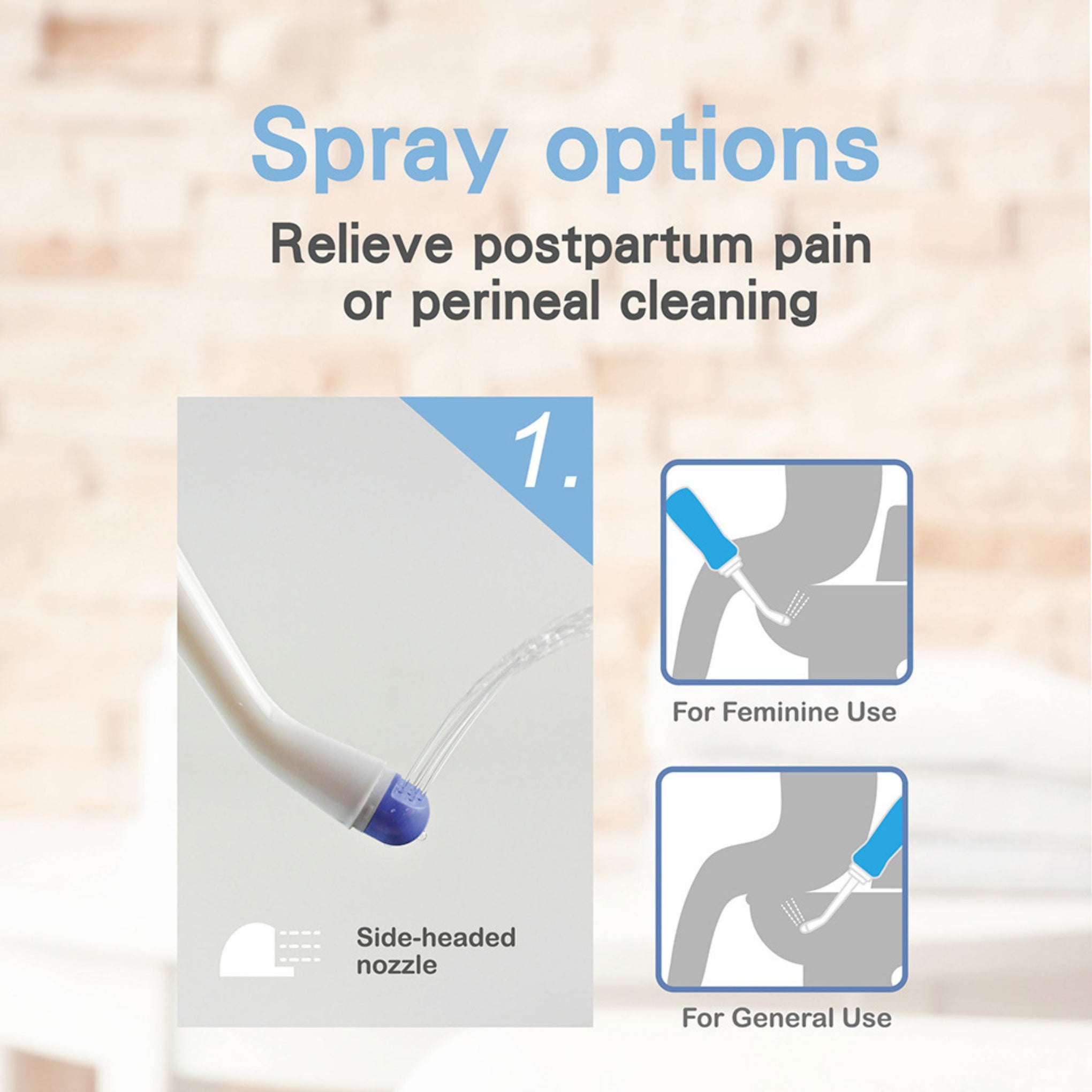Farlin Peri Bottle for Postpartum & Baby Care | Gentle Spray, Dual Nozzles, Food-Grade PP | Mother’s Daily Helper