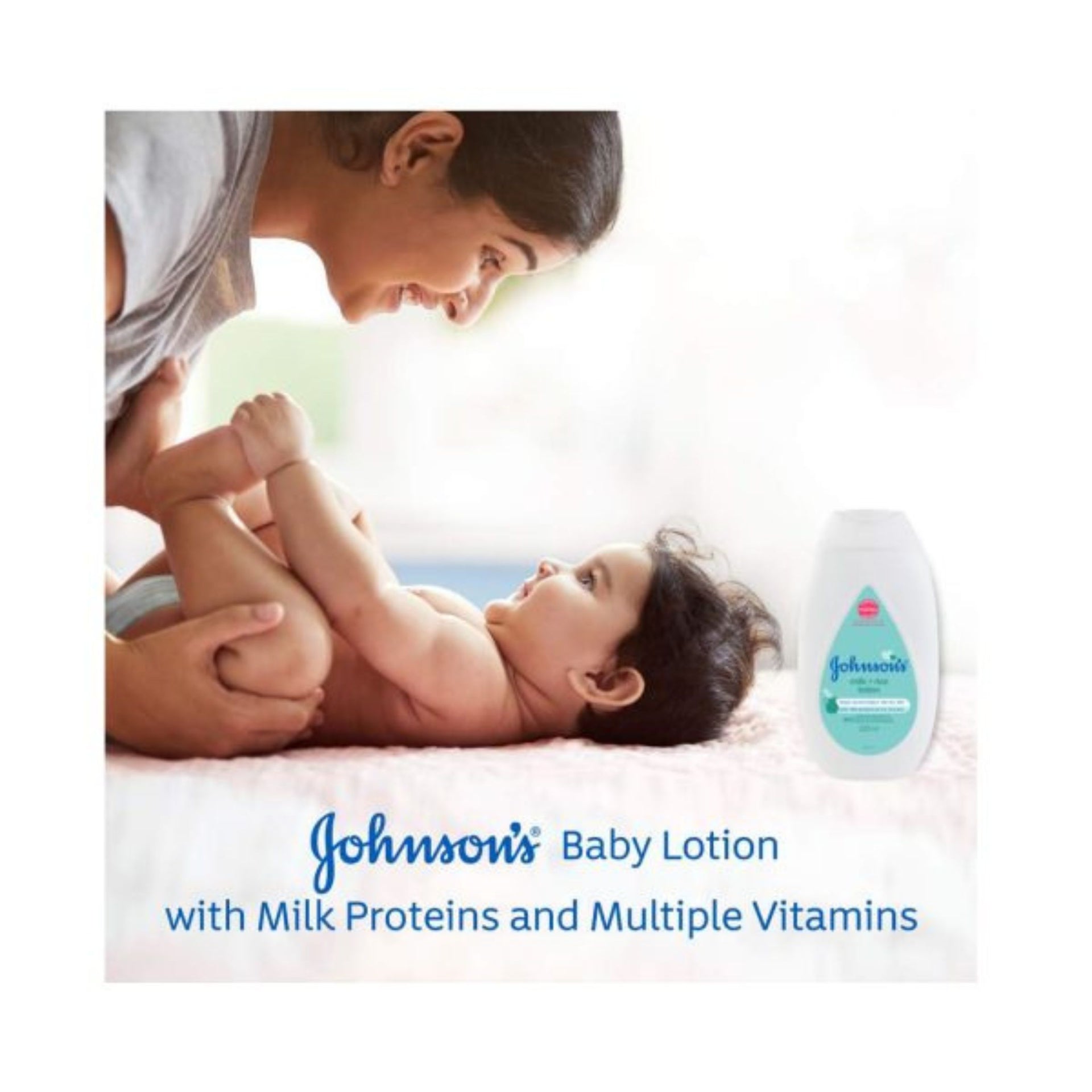 Johnson's Baby Milk and Rice Lotion, 100ml , Johnson's baby lotion for your baby 👶 ( white & blue ) pack of 1