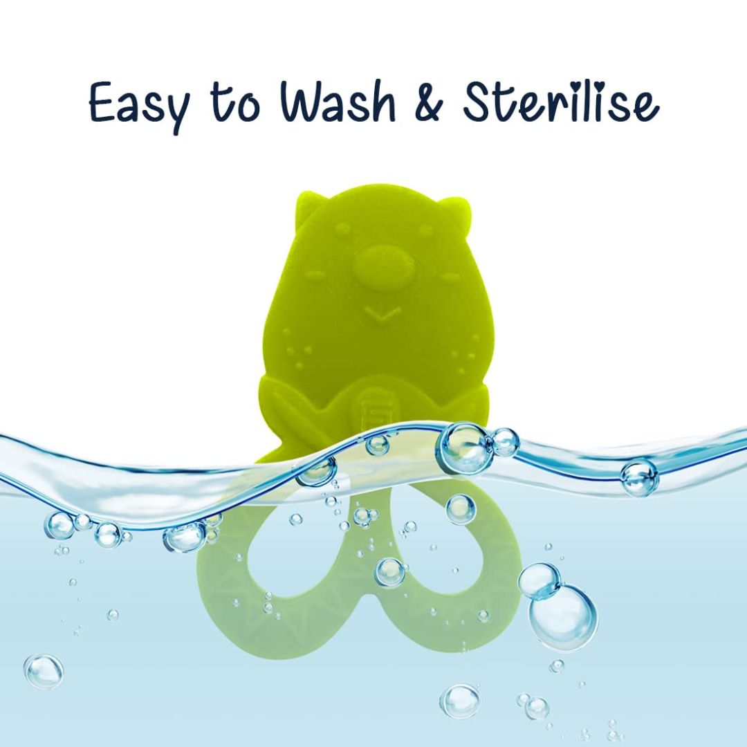 Buddsbuddy 100% BPA Free Soft Silicone Baby Teether for 3 to 6 Babies (GREEN)