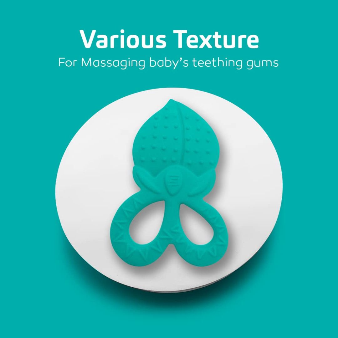 Buddsbuddy 100% BPA Free Soft Silicone Baby Teether for 3 to 6 Babies (GREEN)