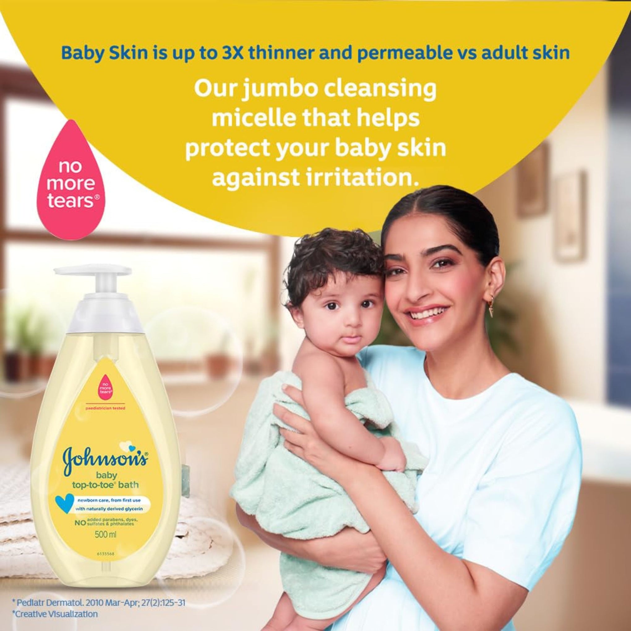 Johnson's Baby Top to Toe Baby Bath, 500ml & 200ml