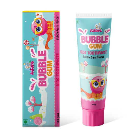 Adore Bubble Gum Flavor Toothpaste -Fights Plaque-Fluoride Free -Gentle for Kids (Pack of 1)