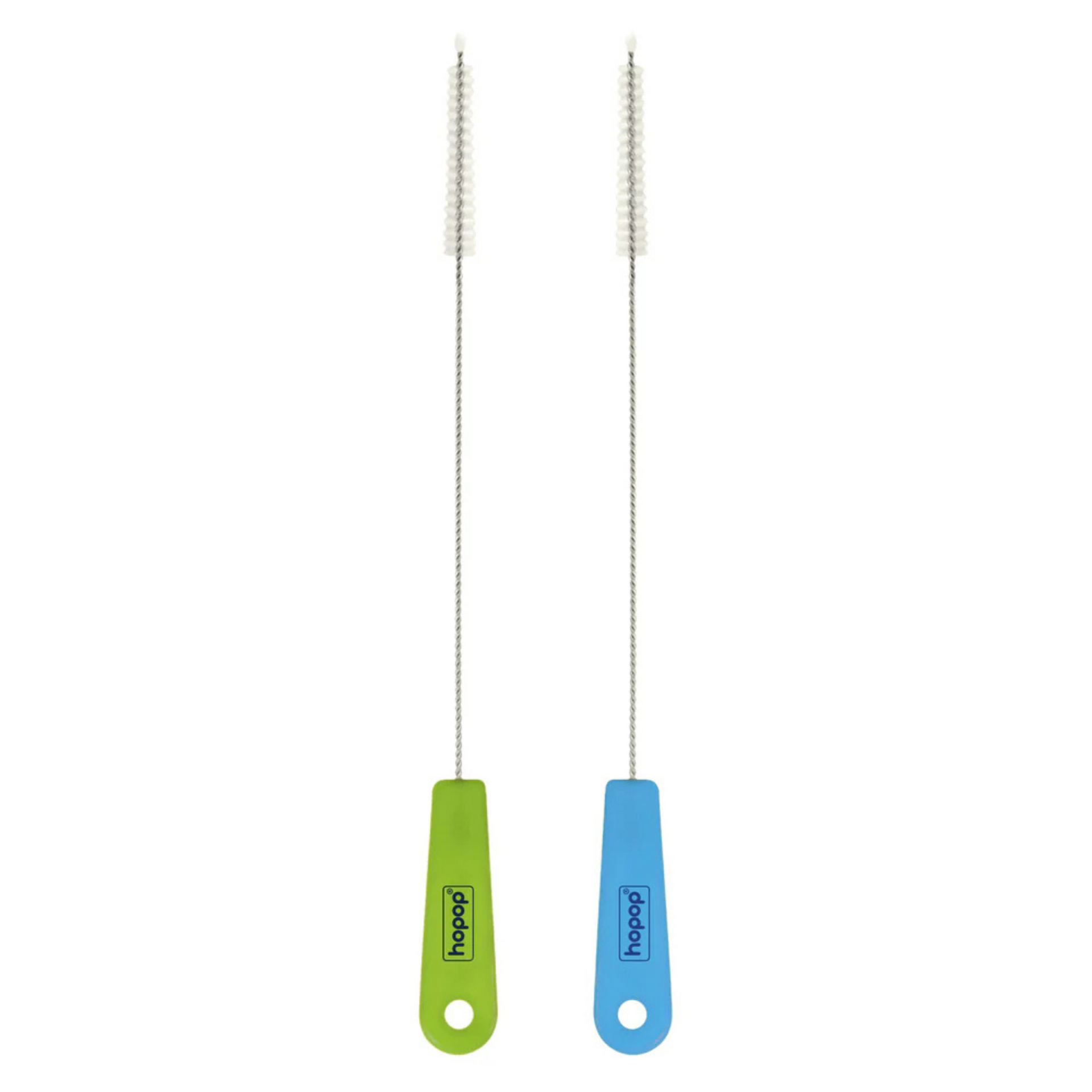 Hopop Easy Straw Cleaning Brush - Pack of 2 Blue / Green