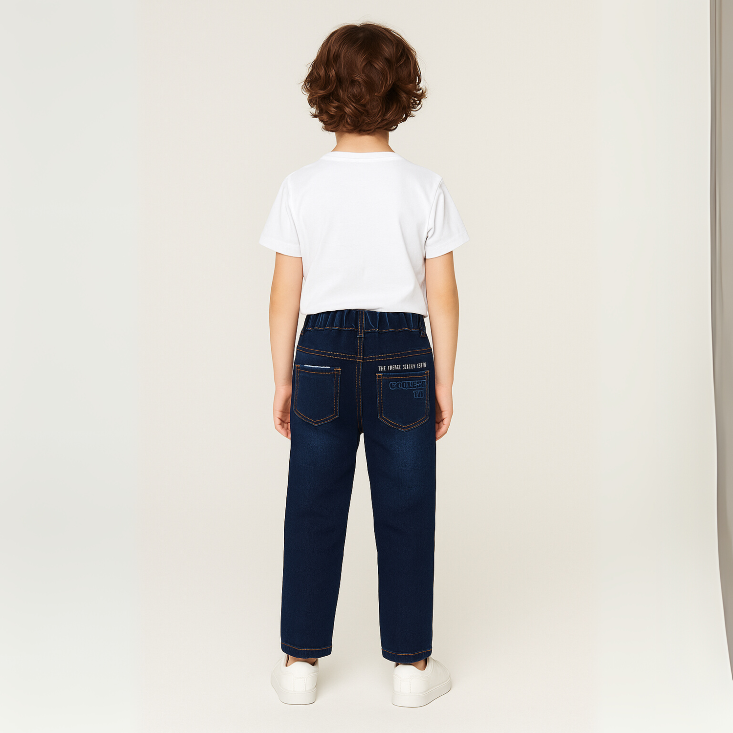 Smile Baby Boys' Denim Jeans – Light & Dark Denim | Age 5–12 Years
