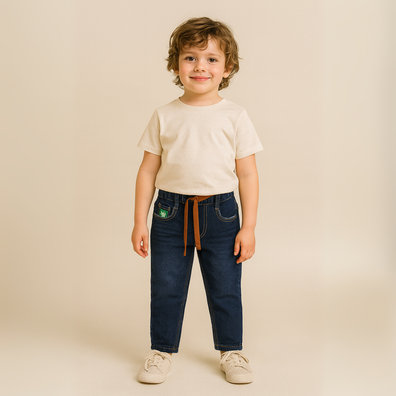 Smile Baby Boys' Denim Jeans – Light & Dark Denim | Age 5–12 Years
