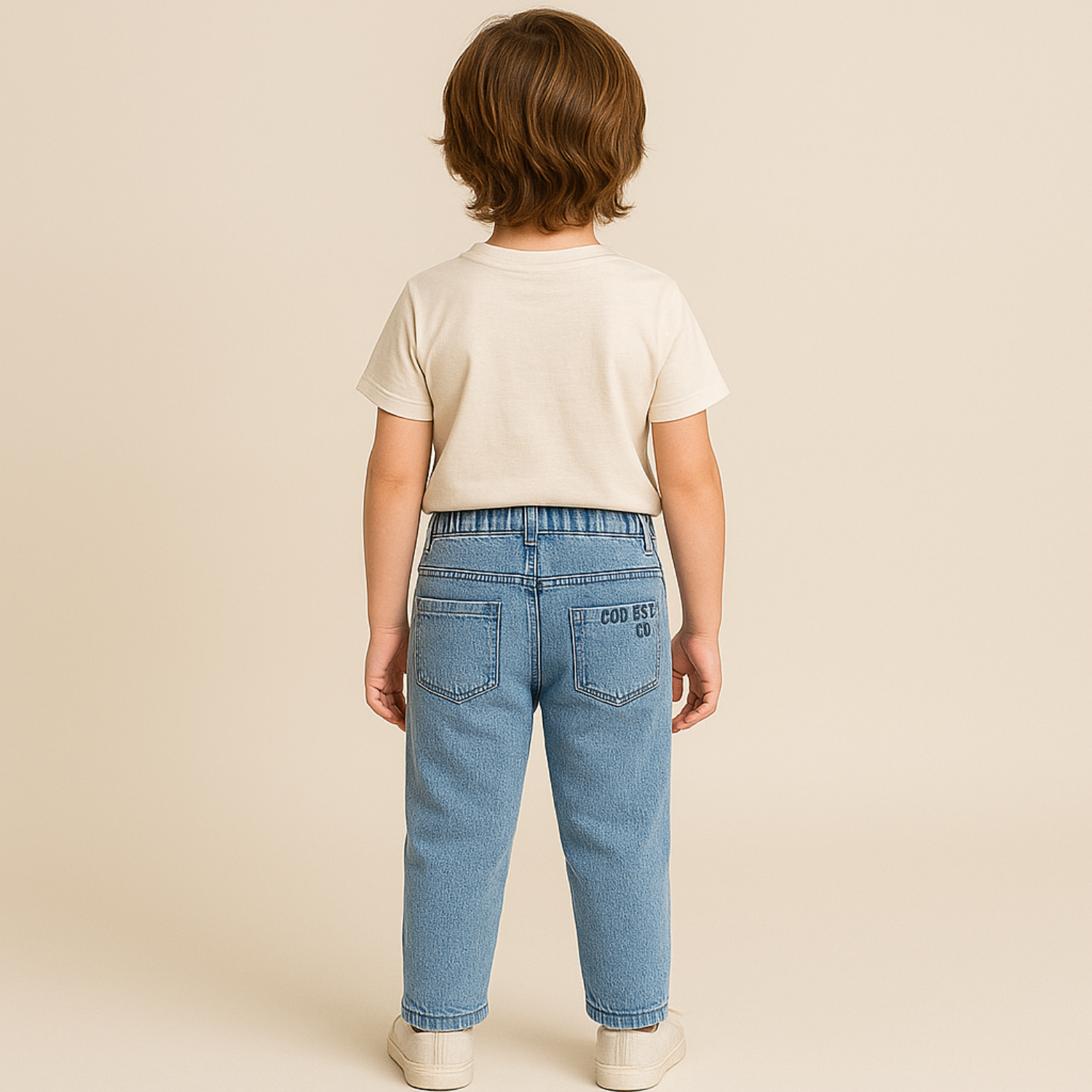 Smile Baby Boys' Denim Jeans – Light & Dark Denim | Age 5–12 Years