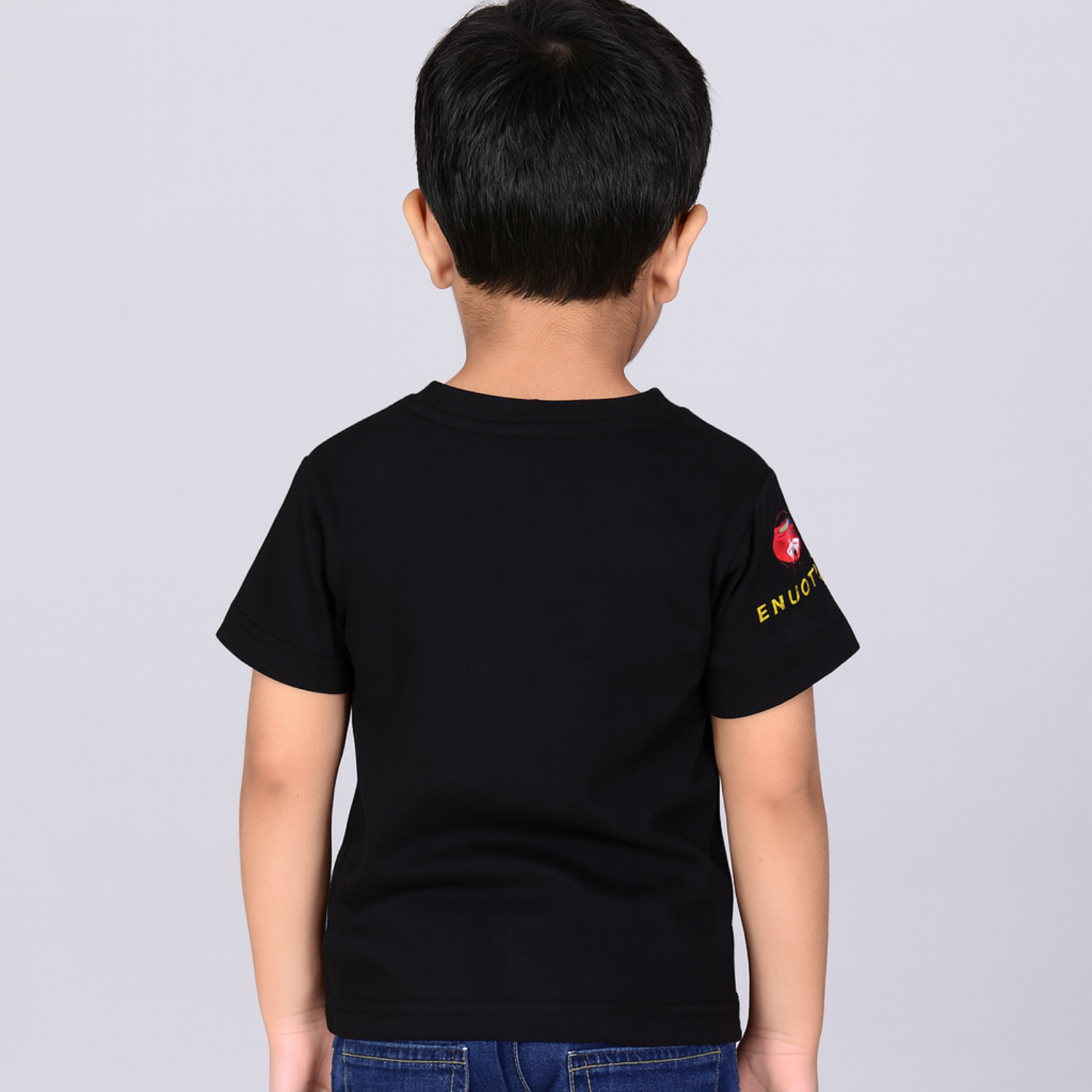 Smile Baby Boys & Girls Cartoon Print T-Shirt – Neon Green & Black | Age 12 Months to 4 Years