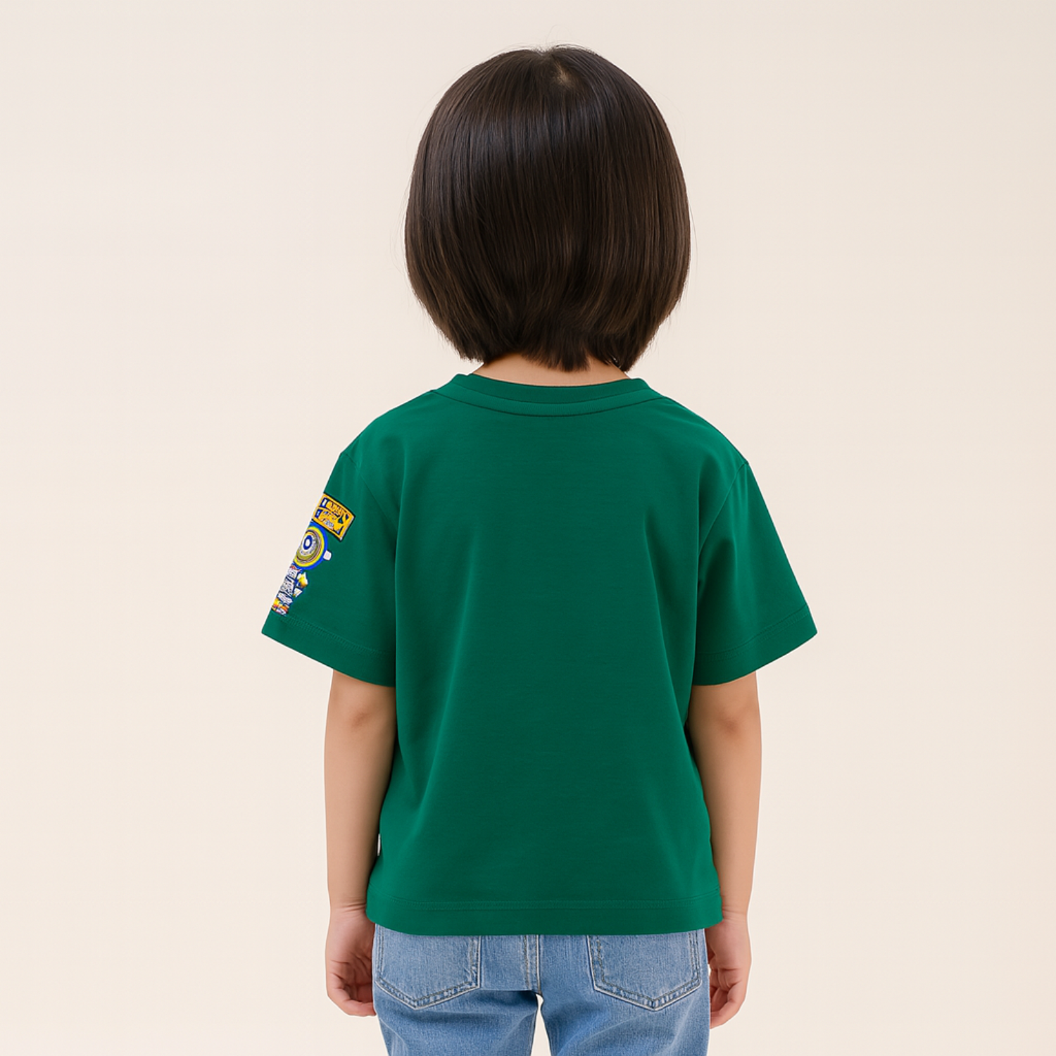 Smile Baby Boys’ "Art Labubu" Cartoon Graphic T-Shirt – 4 to 12 Years – B.Green, Blue, Brown & Red