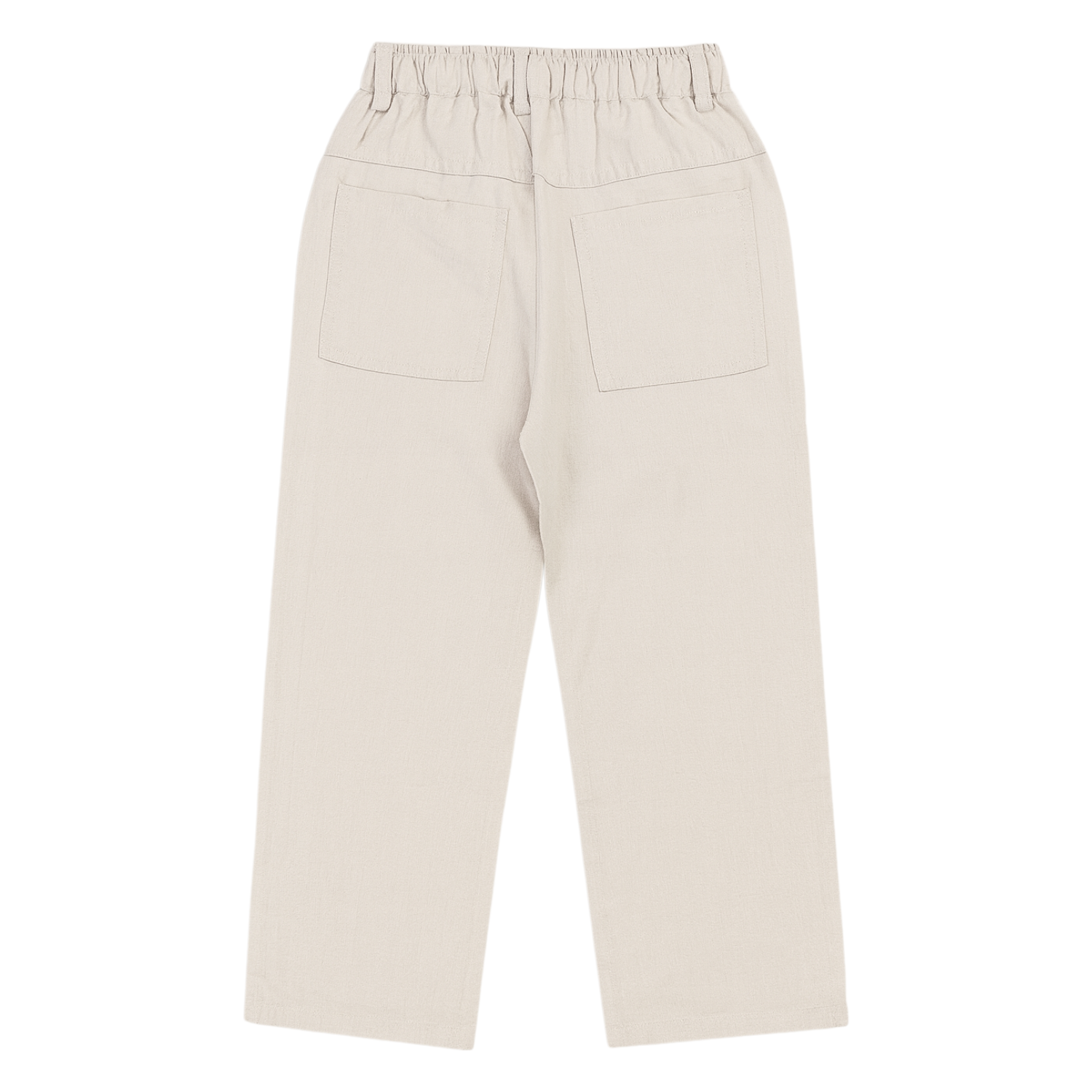 COOLEST Linen-Blend Drawstring Pants – Cream (5–12Y)
