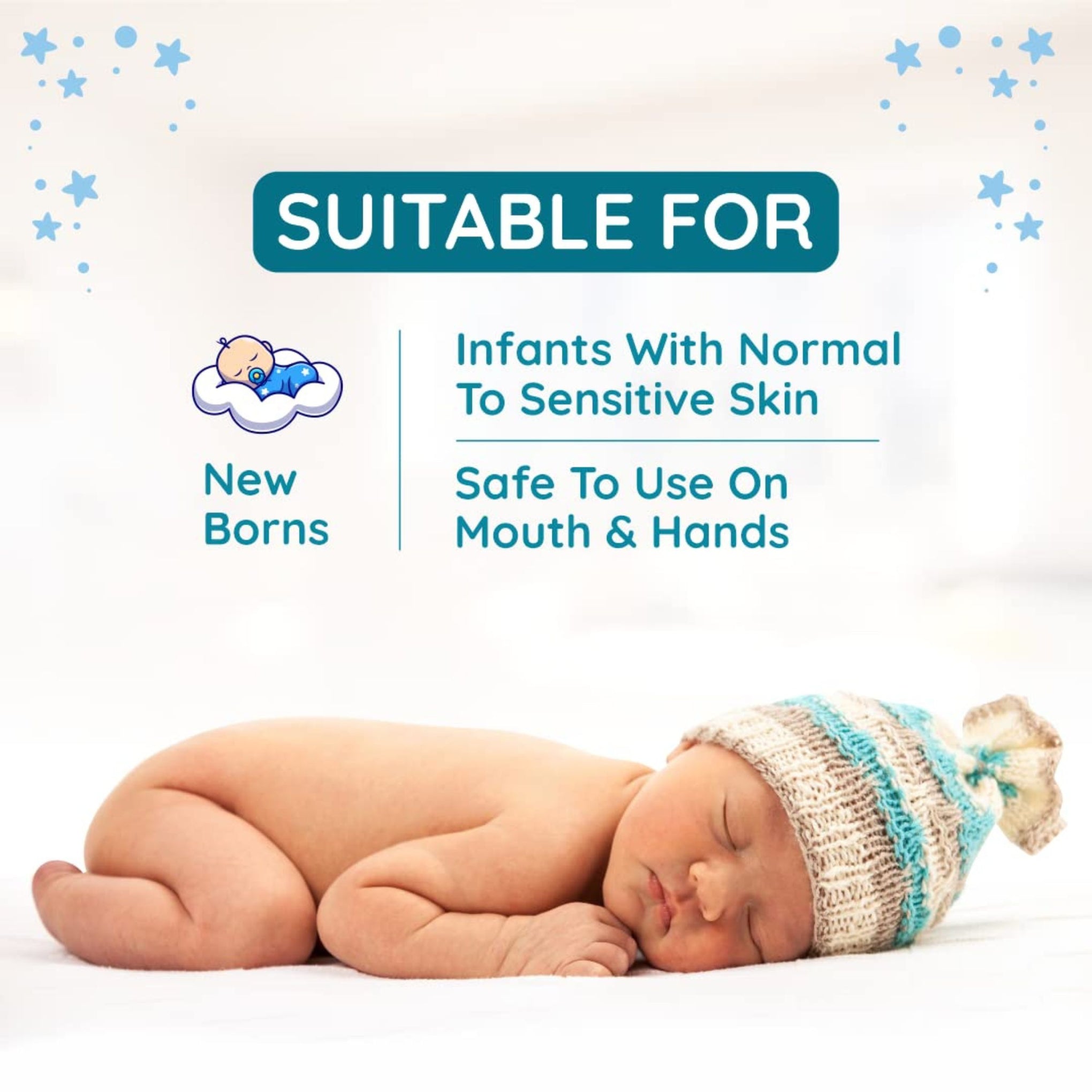 Mother Sparsh 99% Pure Water Baby Wipes (40X2) | Wipes Made with Plant Based Fabric
