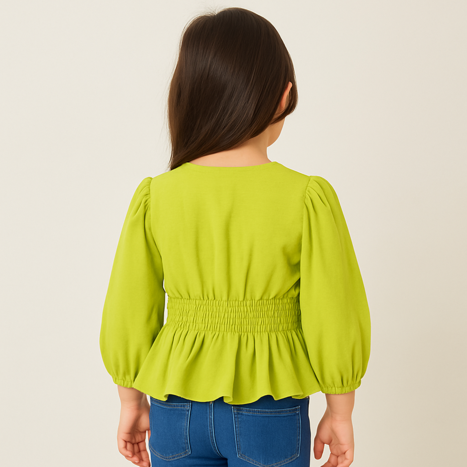 Reverse Xtreme Girls' Floral Wrap Top – Lime Green & Hot Pink | Ages 4–12