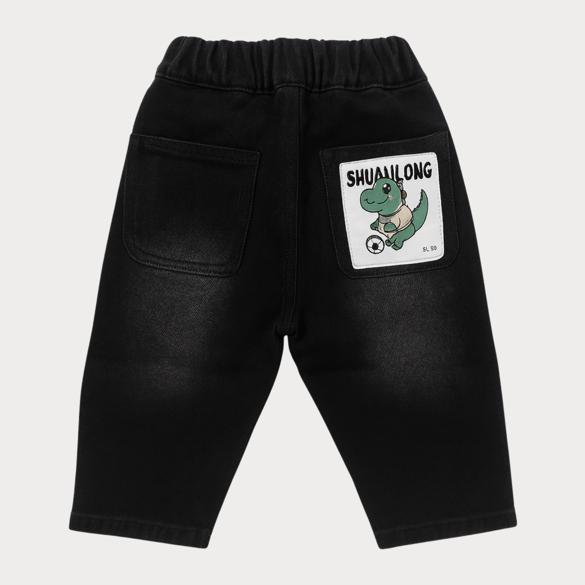 Smile Baby Boys Black Denim Jeans – Stylish & Comfortable Bottom Wear (6 Months – 4 Years)