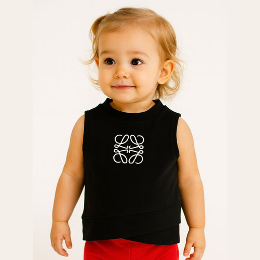 Reverse X-Treme Sleeveless Crop Top for Girls | Ages 18 Months – 12 Years | Stylish Casual Wear