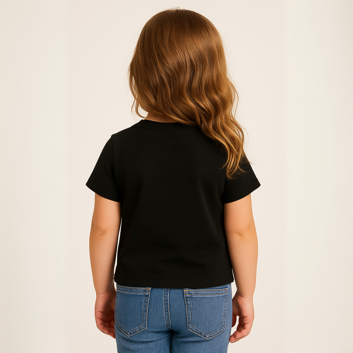 Girls' Elegant Floral Appliqué Crop Top – Red & Black | Reverse Xtreme | Age 1–12 Years