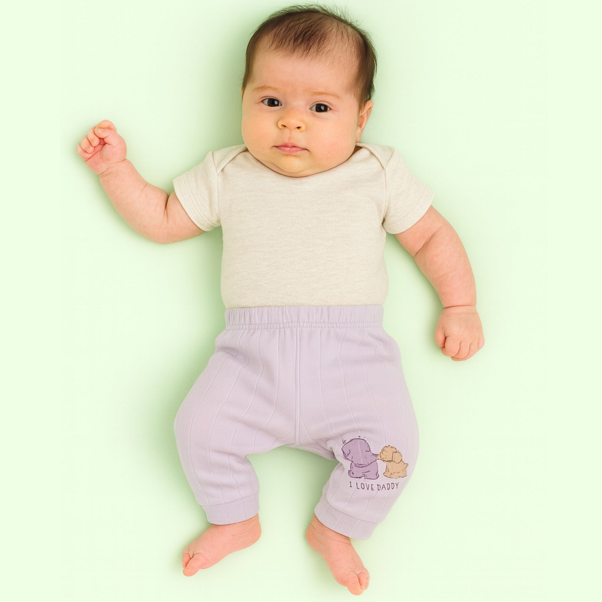 Premium Soft Cotton Baby Ribbed Leggings – Adorable Printed Designs (Pack of 3) Any 3 Color Combo