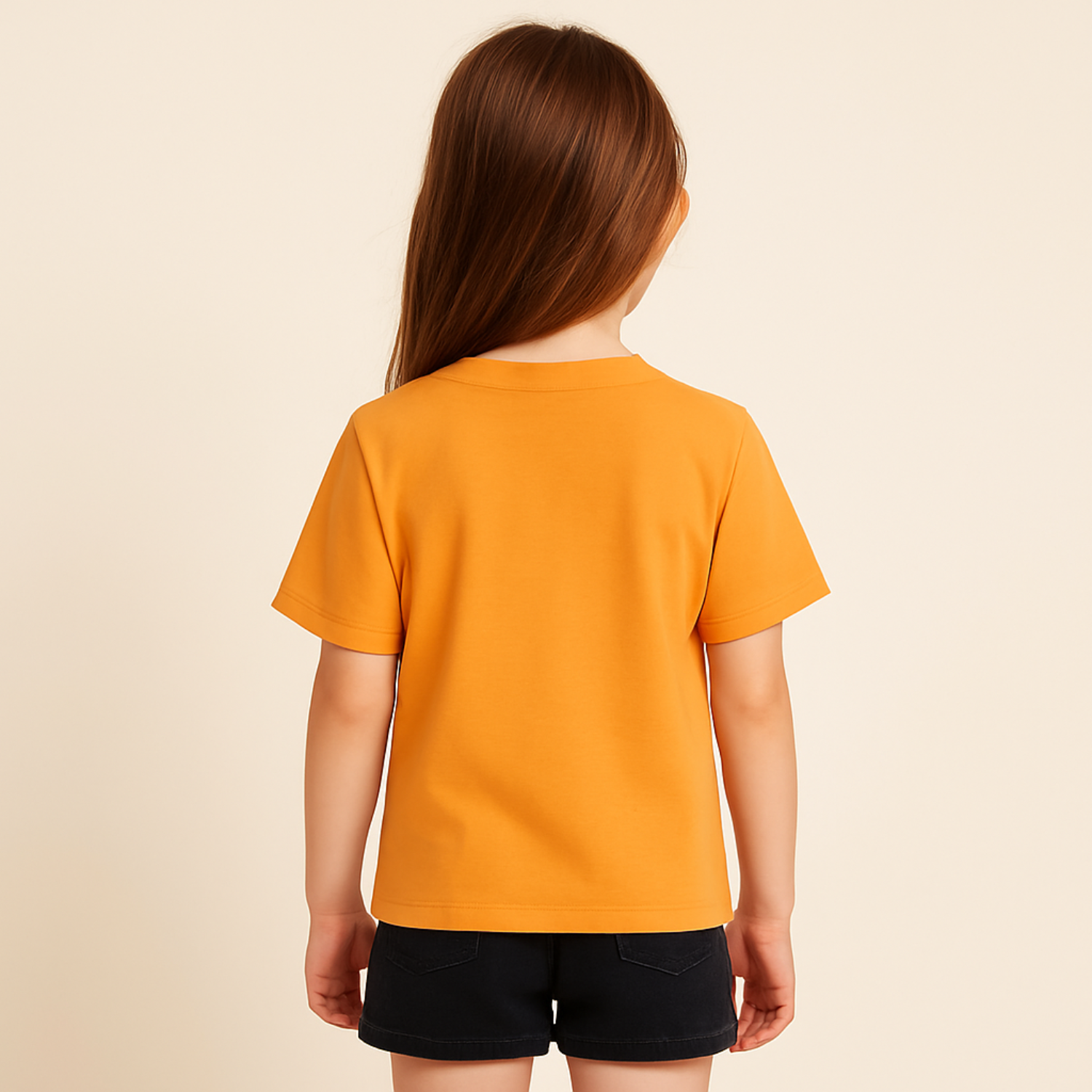 Reverse Xtreme Girls Stylish Graphic Print T-Shirt – Orange & Hot Pink | Cute Cartoon Design