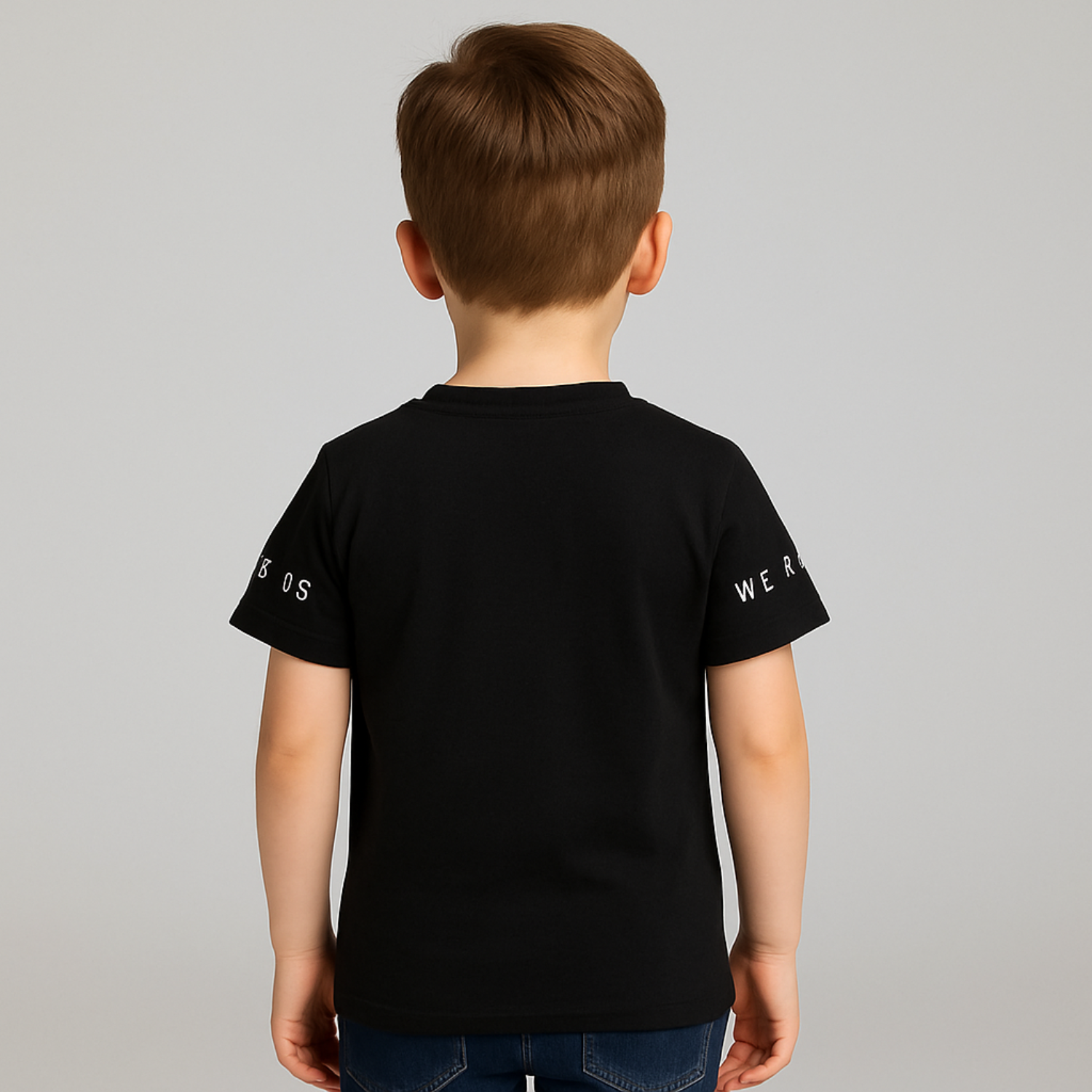 Smile Baby “ROGS” Graphic Print Kids’ T-Shirt – Brown, White & Black