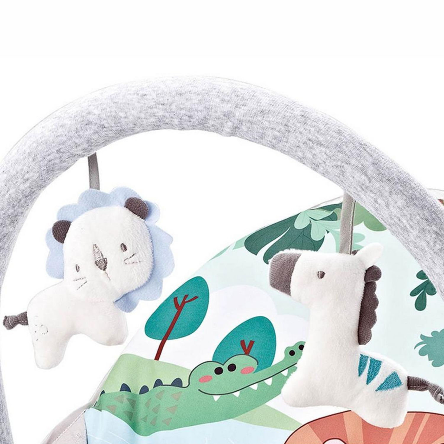 Smile Baby Jungle Adventure 2-in-1 Baby Rocker & Bouncer | Calming Vibrations, Gentle Music, Soft Cushioned Seat, Plush Toy Bar & Safety Harness | Newborn to Infant Comfort Chair