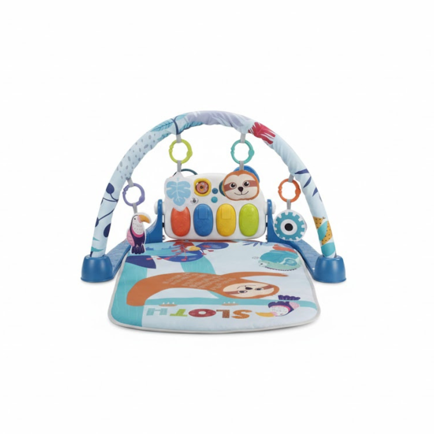 Smile Baby 4-in-1 Pedal Piano & Fitness Activity Mat | Musical Play Gym with Hanging Toys