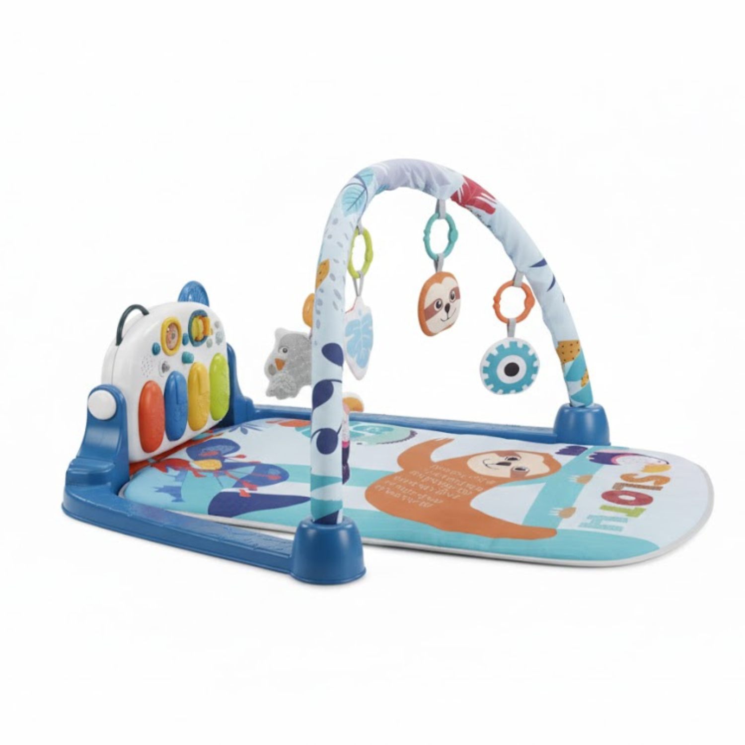 Smile Baby 4-in-1 Pedal Piano & Fitness Activity Mat | Musical Play Gym with Hanging Toys