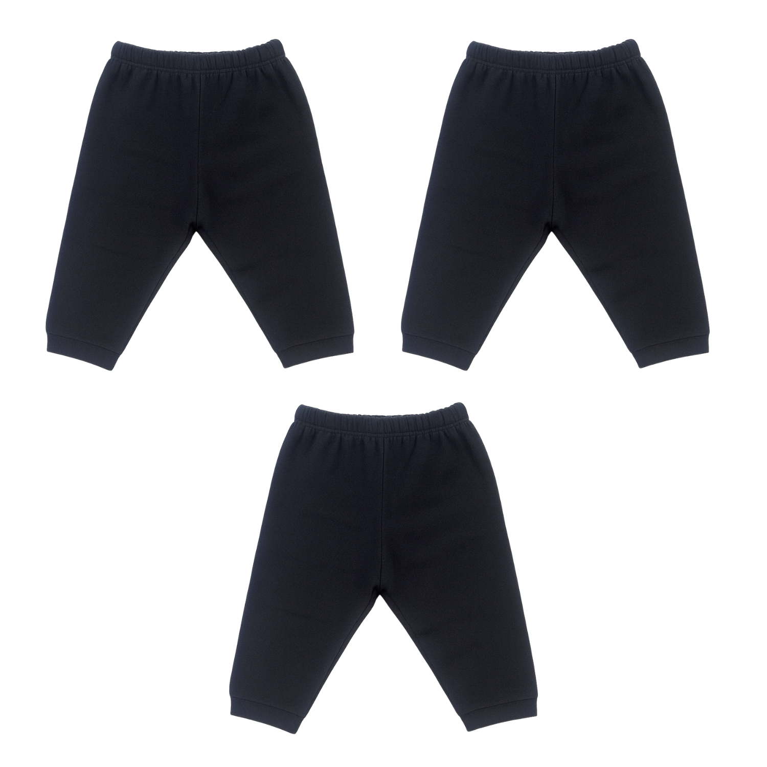 Smile Baby® Soft Cotton Baby Leggings – Black | 6–36 Months | Stretchy, Diaper-Friendly Fit (PACK OF 3)