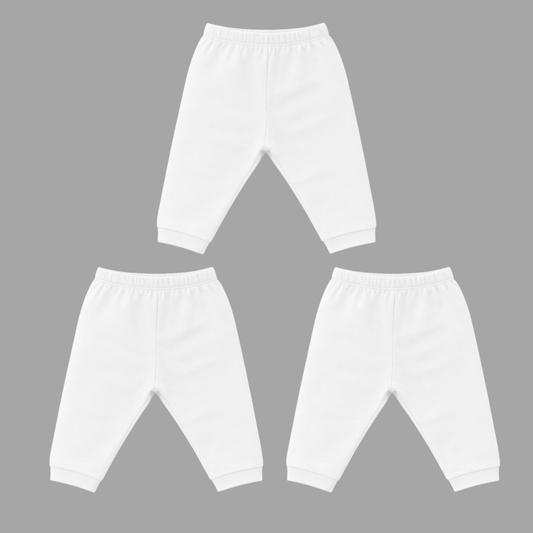 Baby Leggings Pack of 3 (6–36 Months) – Soft Stretchy Cotton, Diaper-Friendly Fit | Smile Baby