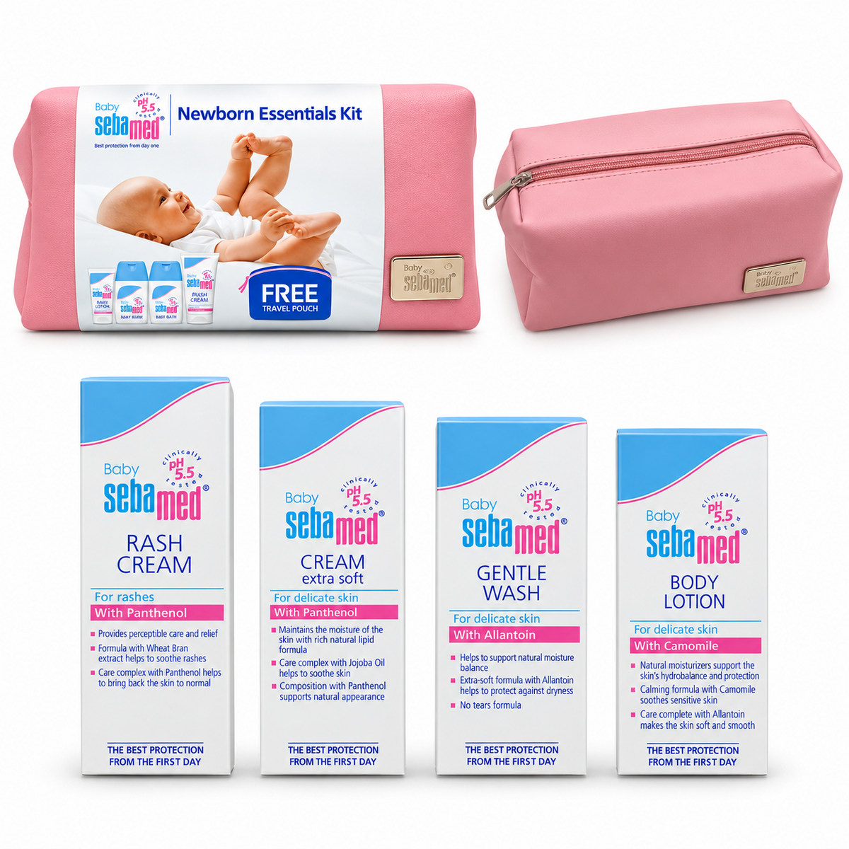 Sebamed pink travel pouch