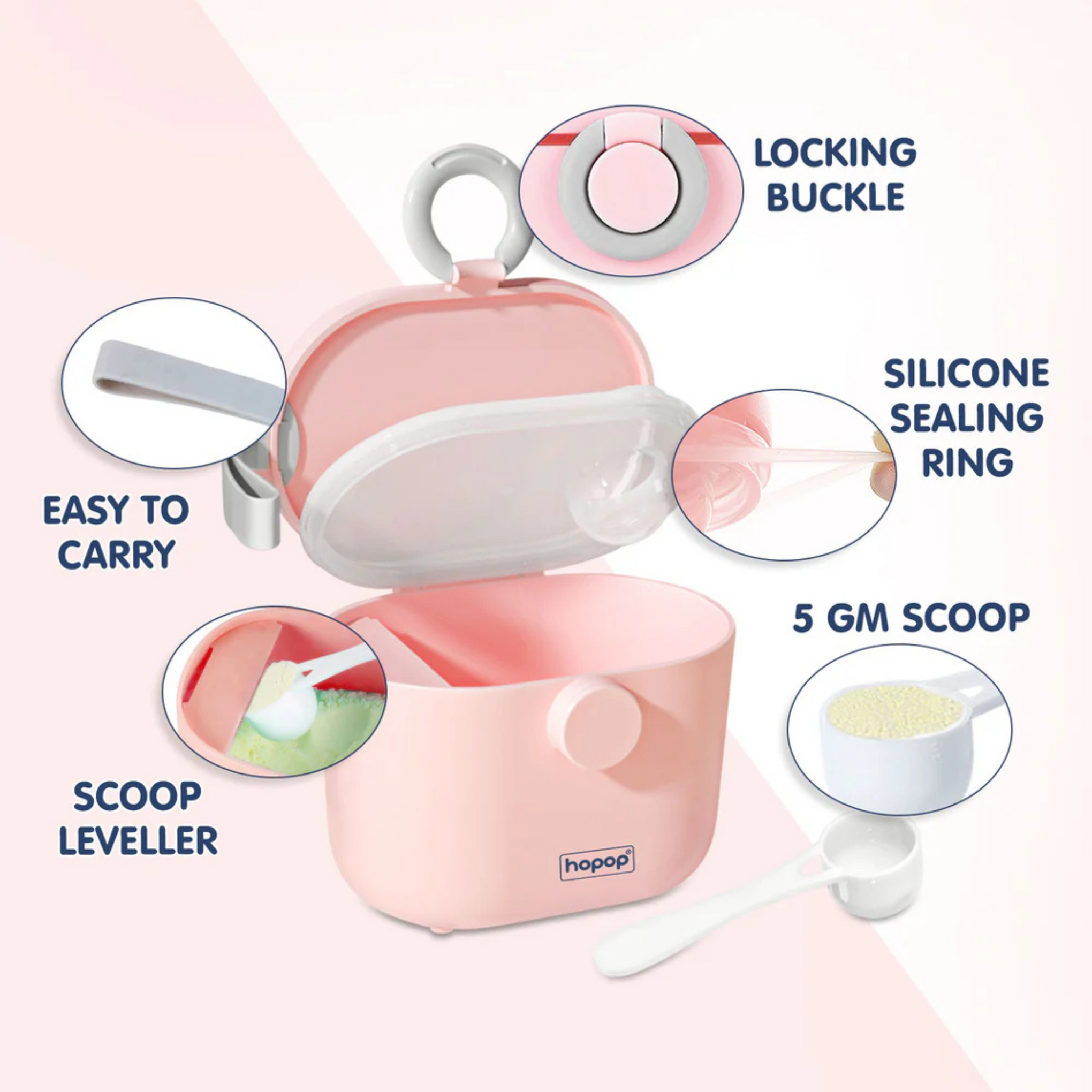 Hopop Milk Powder & Multi-Purpose Food Container-170 ml