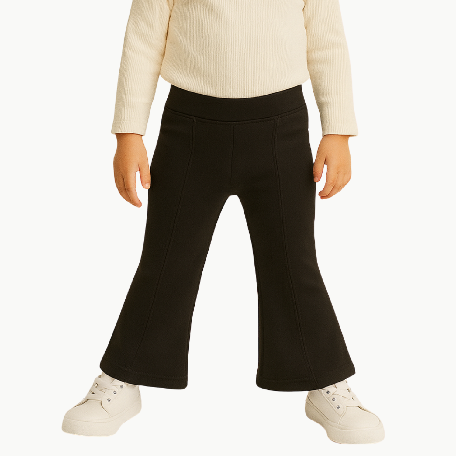 REVERSE X-TREME Girls’ Flared Jeggings – Off-White & Black – Ages 3 to 14 Years